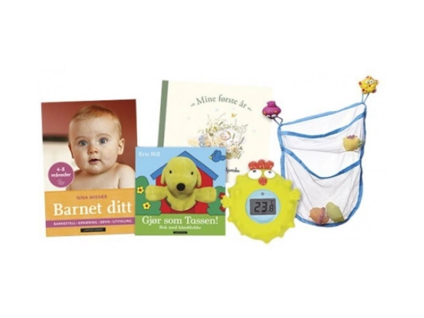 Babypakke med badetermometer