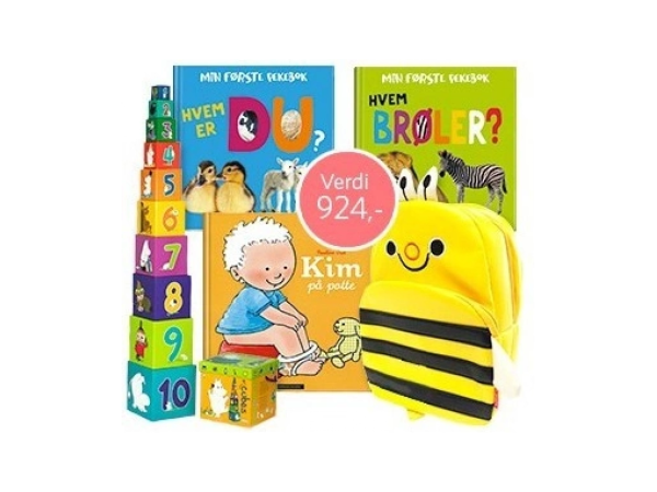 Babypakke med sekk og klosser
