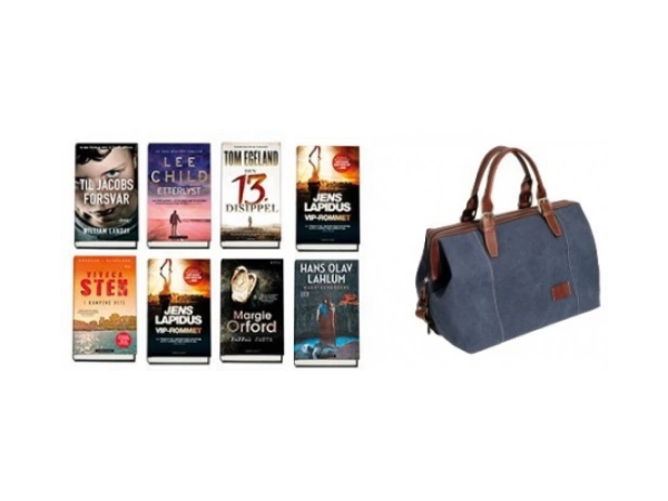 Weekendbag og krimbokpakke