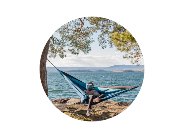 Kroksjøen hengekøye og 3 bøker