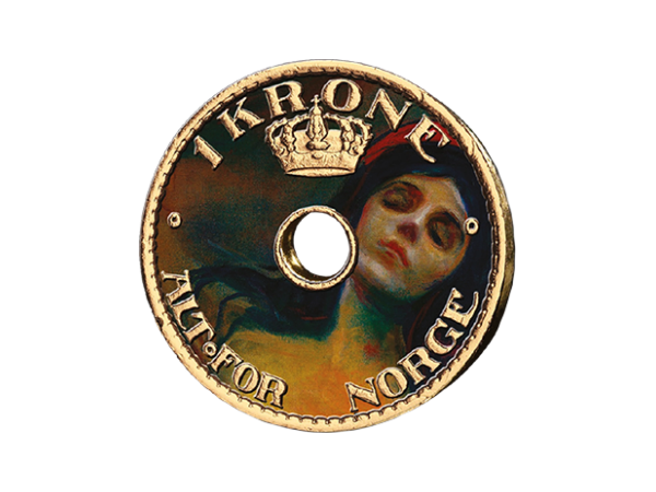 Hullkrone belagt med gull og Madonna