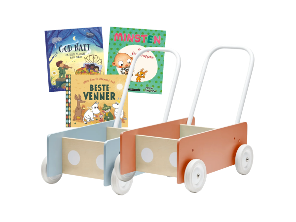 Kid’s Concept gåvogn og 3 babybøker