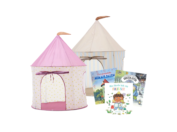 Kid’s Concept leketelt og 3 barnebøker