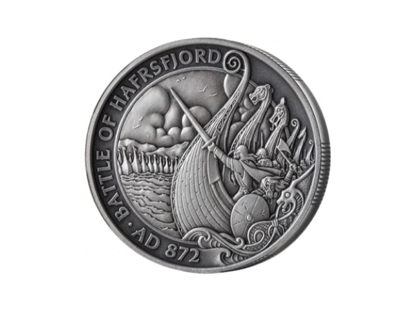Vikingmynt belagt med rent sølv